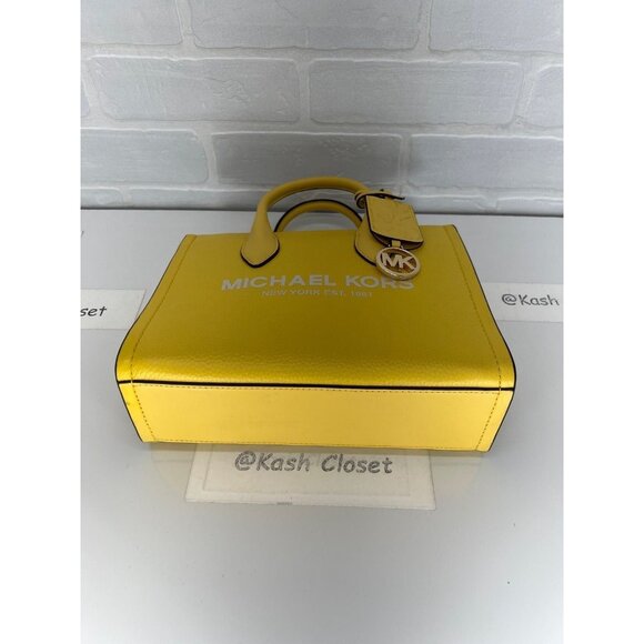 Michael Kors tote mirella small shopper top zip handbag crossbody daffodil multi - Picture 7 of 11